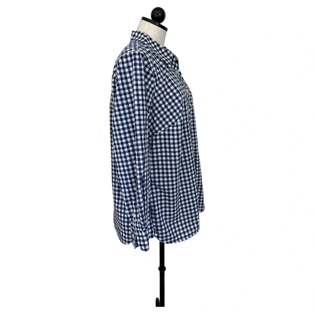 Talbots Women's Check Plaid Gingham Button Down Shirt Long Sleeve Size 1X - Picture 3 of 13